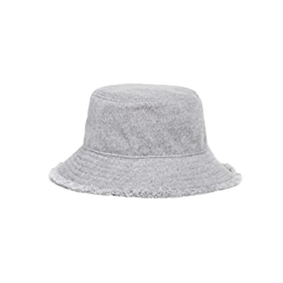 Hat Attack Frayed Edge Bucket Hat Light Gray Size OS - NWT main image 11